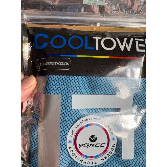 CoolTowel Cooling Towel Set Blue & Black 2-Pack - Picture 3 of 5